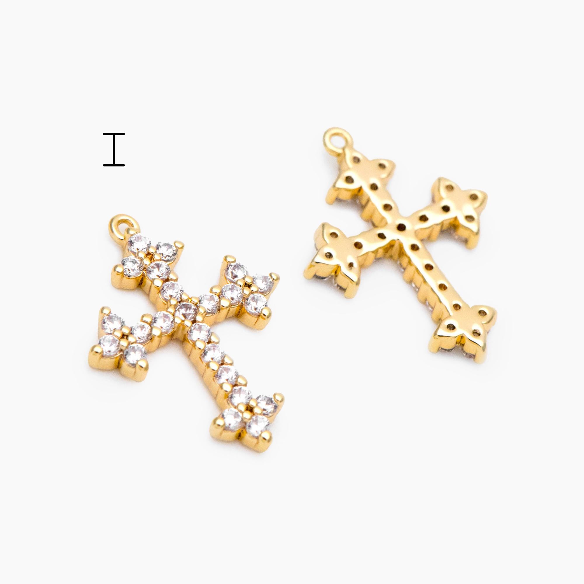 4pcs Cross Charm, Tiny Cross Charm, Cross Pendant, Cross Necklace Charm(GB-2731)